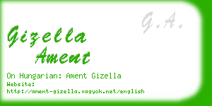 gizella ament business card